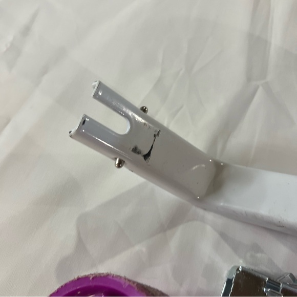 Girls 16 Inch Purple/White Adjustable Bicycle Training Wheels Used - Picture 14 of 16